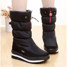 Дропшиппинг, новинка года, женские ботинки, зимняя обувь на платформе, Нескользящие непромокаемые женские зимние ботинки с толстым плюшем, botas mujer