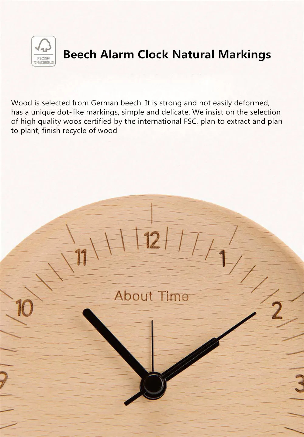 Xiaomi Mute Wooden Alarm Clock (3)