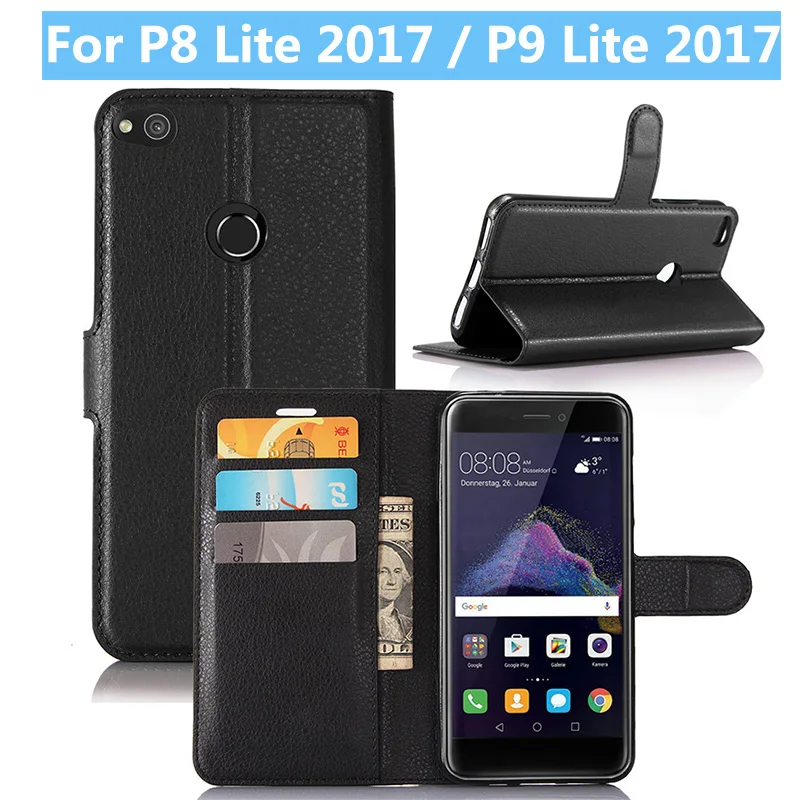 Флип чехол для Huawei P8 Lite 2017 кожаный телефона P9 слот карт подставка флип Чехлы Honor 8