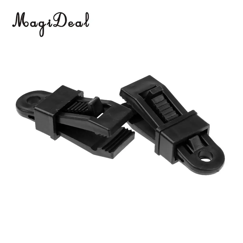MagiDeal Outdoor Durable 4Pcs Awning Clamp Tent Tarp Clip Snap Hangers Camping Survival Tool for Travel Cover Car Boat Accessory