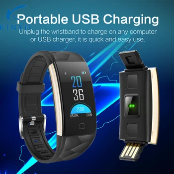 

Portable smart band blood pressure blood oxygen smart bracelet waterproof ip67 USB charging activity tracker wristband pk xiomi