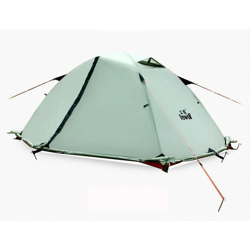 

Hot 4 Seasons Hewolf Brand Outdoor Winterized Double Layer Large Capacity Travel Tent Portable Waterproof 2 Preson Camping Tent