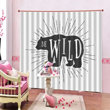 

animal curtains for kids room 3D Curtain Luxury Blackout Window Curtain Living Room