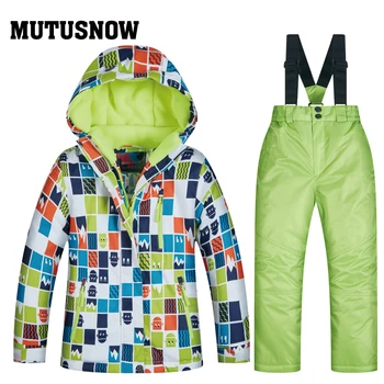 

2020 Ski Suit Children's Brands High Quality Skiwear Windproof Waterproof Girls Boys Snow Pants Warm Child Winter Snowboard Suit