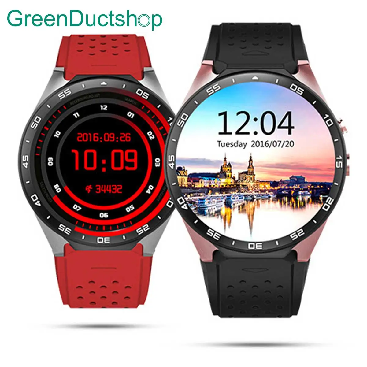 Gps smart watch Android 5 1 MTK6580 Процессор bluetooth Браслет 39 дюймов 2.0MP камеры smartwatch KW88 3g WI FI