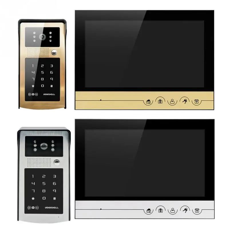 

Color LCD Video Door Phone Doorbell Night Vision Camera Intercom for Home Villa 100-240V Golden/Sliver EU / US / AU Optional