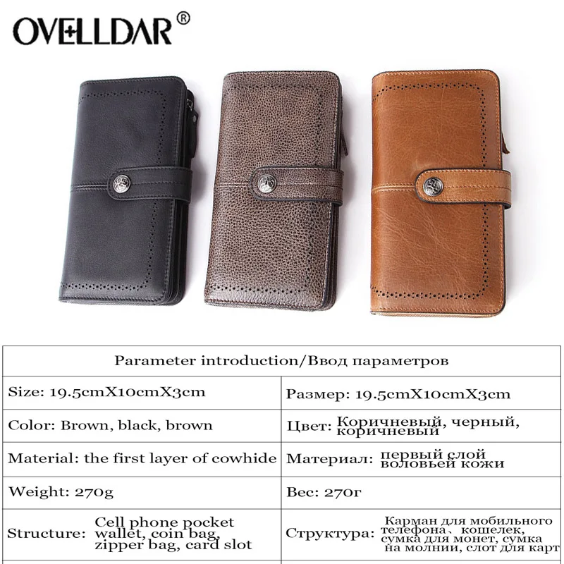 Женские кошельки из натуральной кожи RFID, модные длинные однотонные кошельки на застежке, роскошный фото держатель для карт Billetera de mujer, Новое поступление