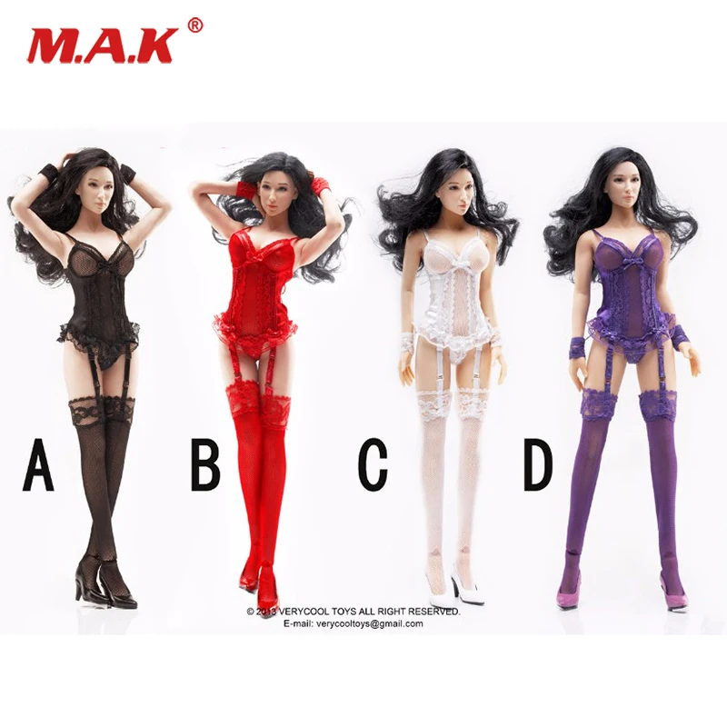 

1/6 Scale Sexy Lace Corset with Gartering Stockings VCF2016 for 12" Action Figure Doll Toys Accessories