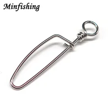 Minfishing 50 шт. с крючками из нержавеющей стали рыболовные поворотные защитные защелки крюк Соблазнительные аксессуары разъем Arc Snap Pesca