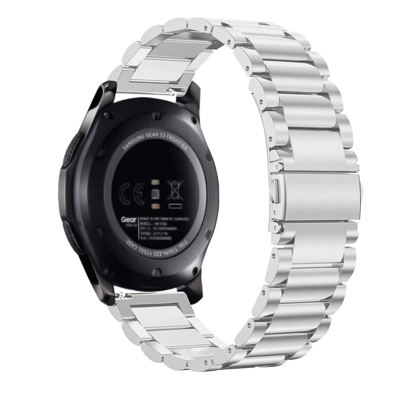 Металлический ремешок для samsung Шестерни S3 Frontier/Galaxy watch 46mm band умные часы браслет 22 мм Нержавеющая сталь ремешок ремень S, M, L, 3 46