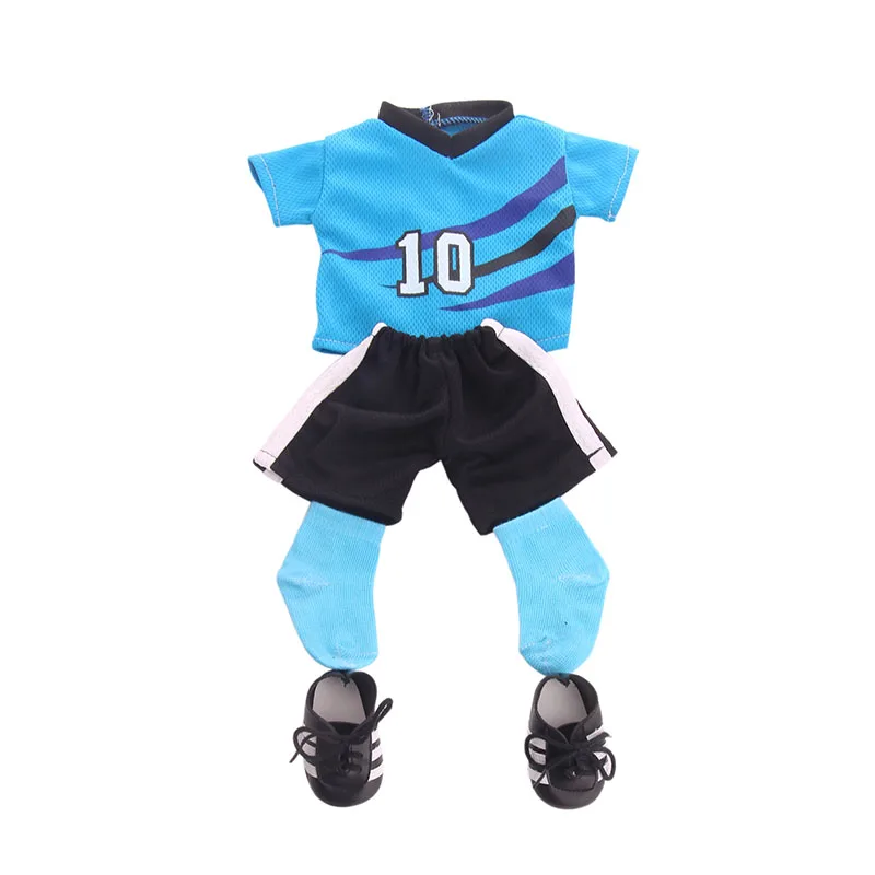 Кукольная одежда футбольная одежда обувь костюм подходит 18 дюймов американская кукла и 43 см детская кукла для нашего поколения Девичья Рождественская игрушка