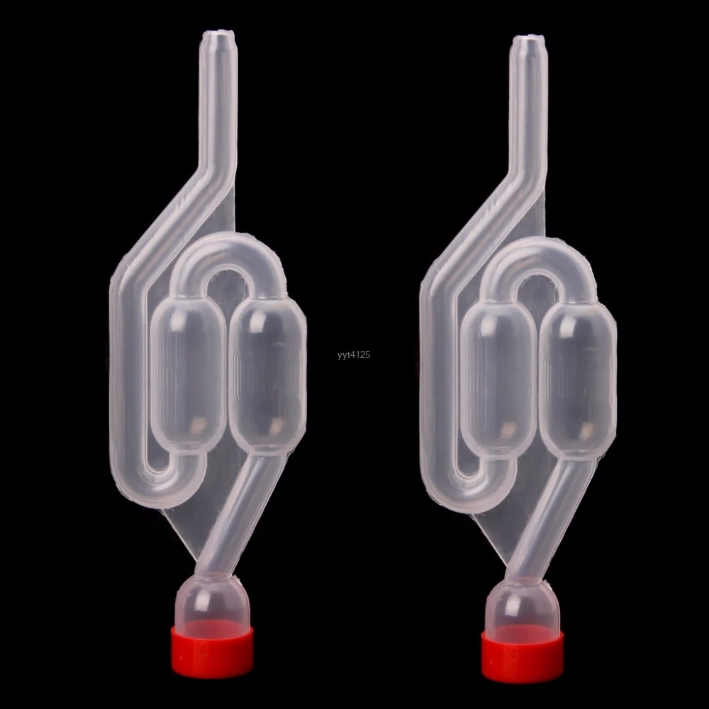 

OOTDTY 2Pcs Air Lock Bubble Grommet Exhaust Water Seal Valve with Cork Beer Wine Making