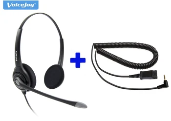 

Binaural headset QD cable Noise cancelling headset with 2.5mm plug (RJ9 plug, dual 3.5mm plug ,smartphone 3.5mm plug optional)