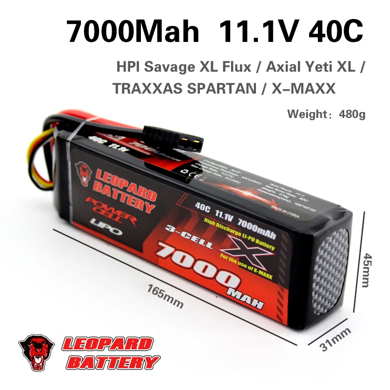 2 шт. LEOPARD Lipo 3S 7000 мАч 11 1 В Аккумулятор 50C для 1/10 автомобиля 1/8 RC автомобиль Traxxas E-REVO