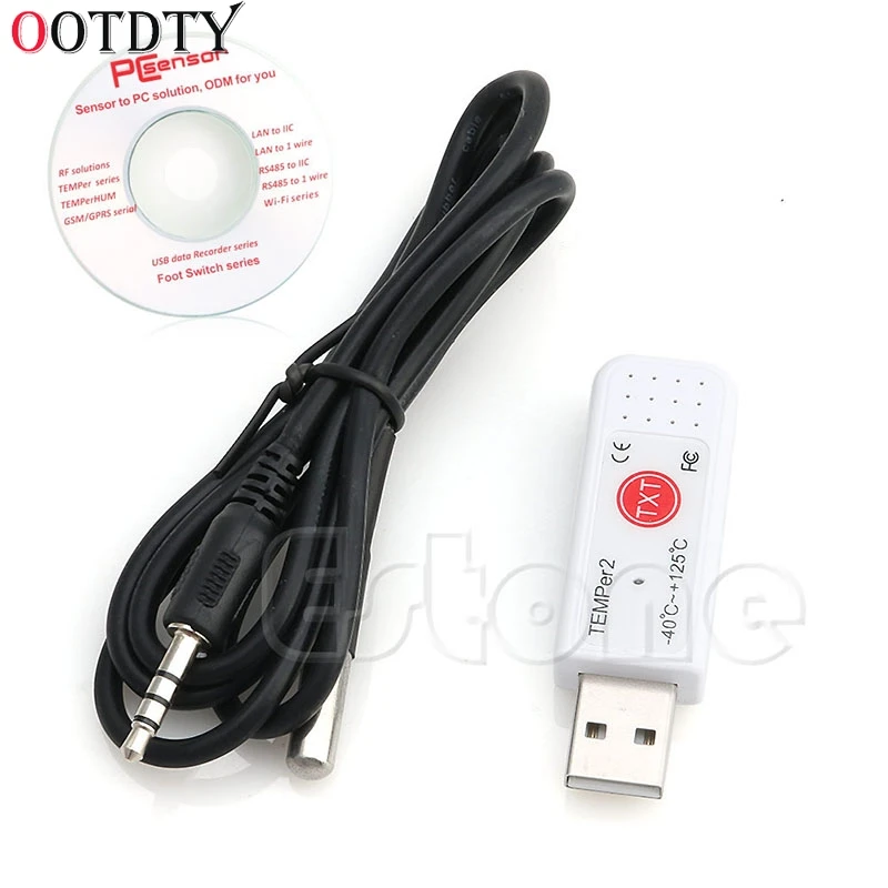

OOTDTY USB Thermometer Hygrometer Temperature Sensor Data Logger Recorder For PC Laptop