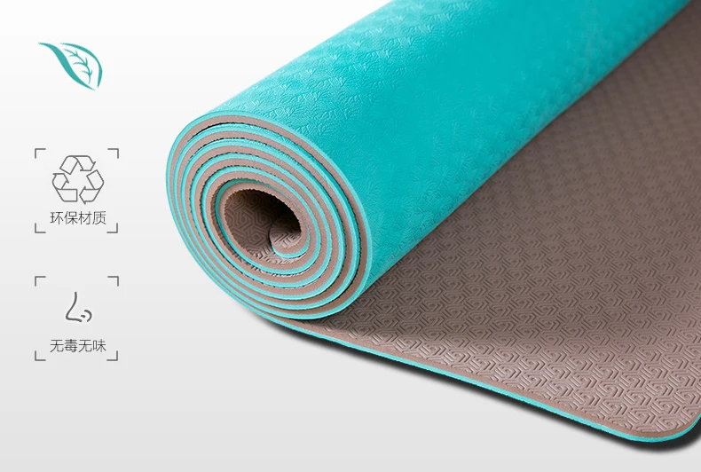 Новый Коврик для йоги Tpe, новый нескользящий коврик для йоги 71 см, расширяющийся 6 мм