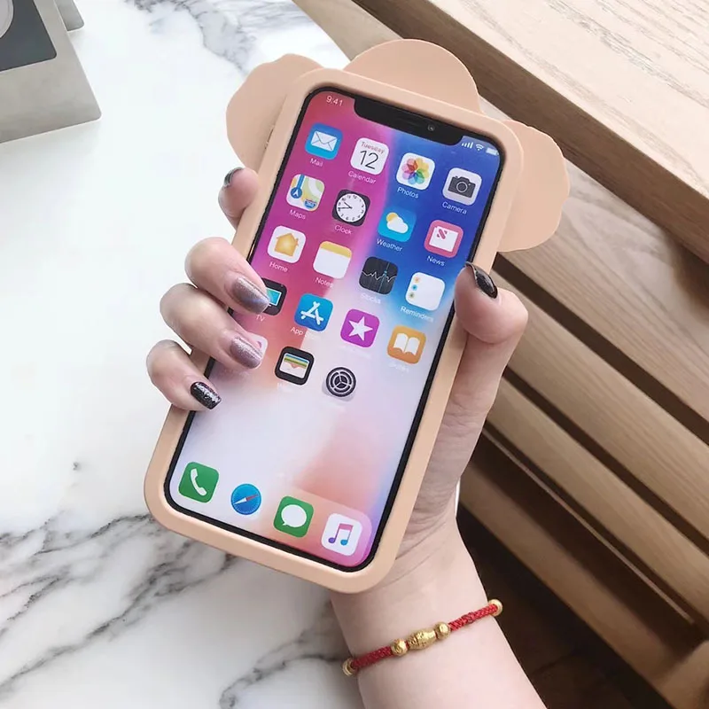 Милый мультяшный силиконовый чехол для iPhone 11 Pro Max XS XR 8 7 Plus чехол Duffy Bear чехол для телефона для iPhone 6 6s Чехол-кролик