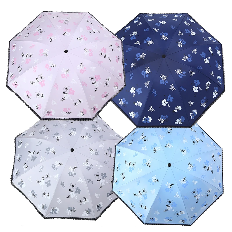 

Rose flower Print Umbrella Windproof retro oil painting Folding Umbrellas Female Umbrella Sunny Rainy Travel paraguas