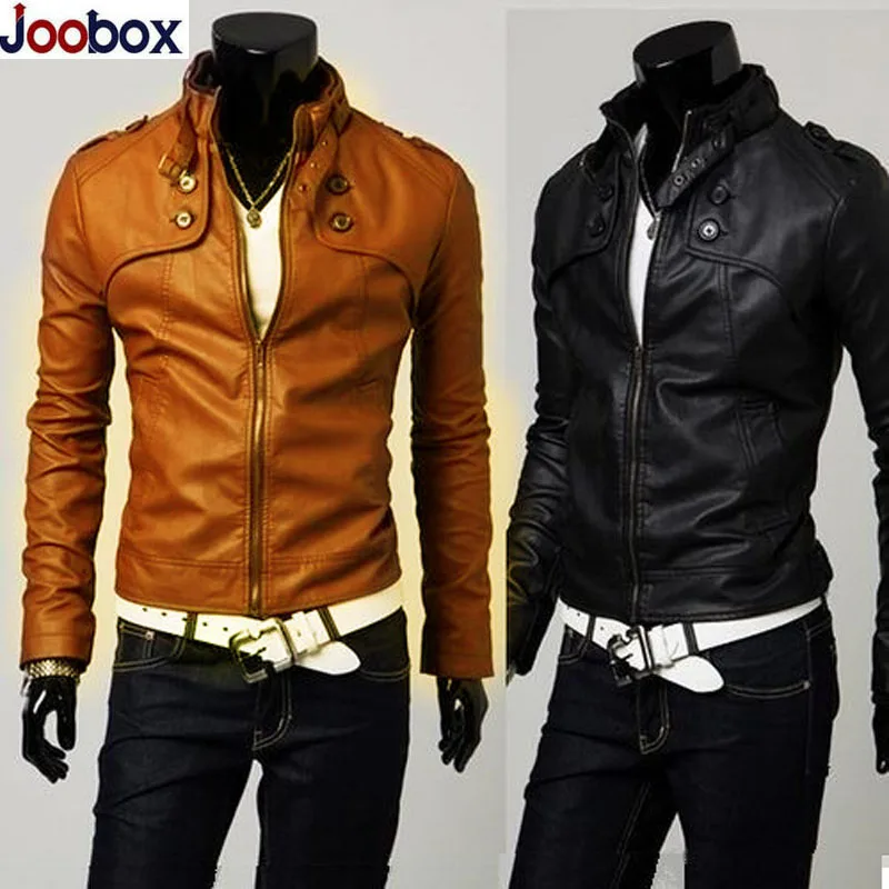 Männer Lederjacke Motorrad PU Männer Jacken