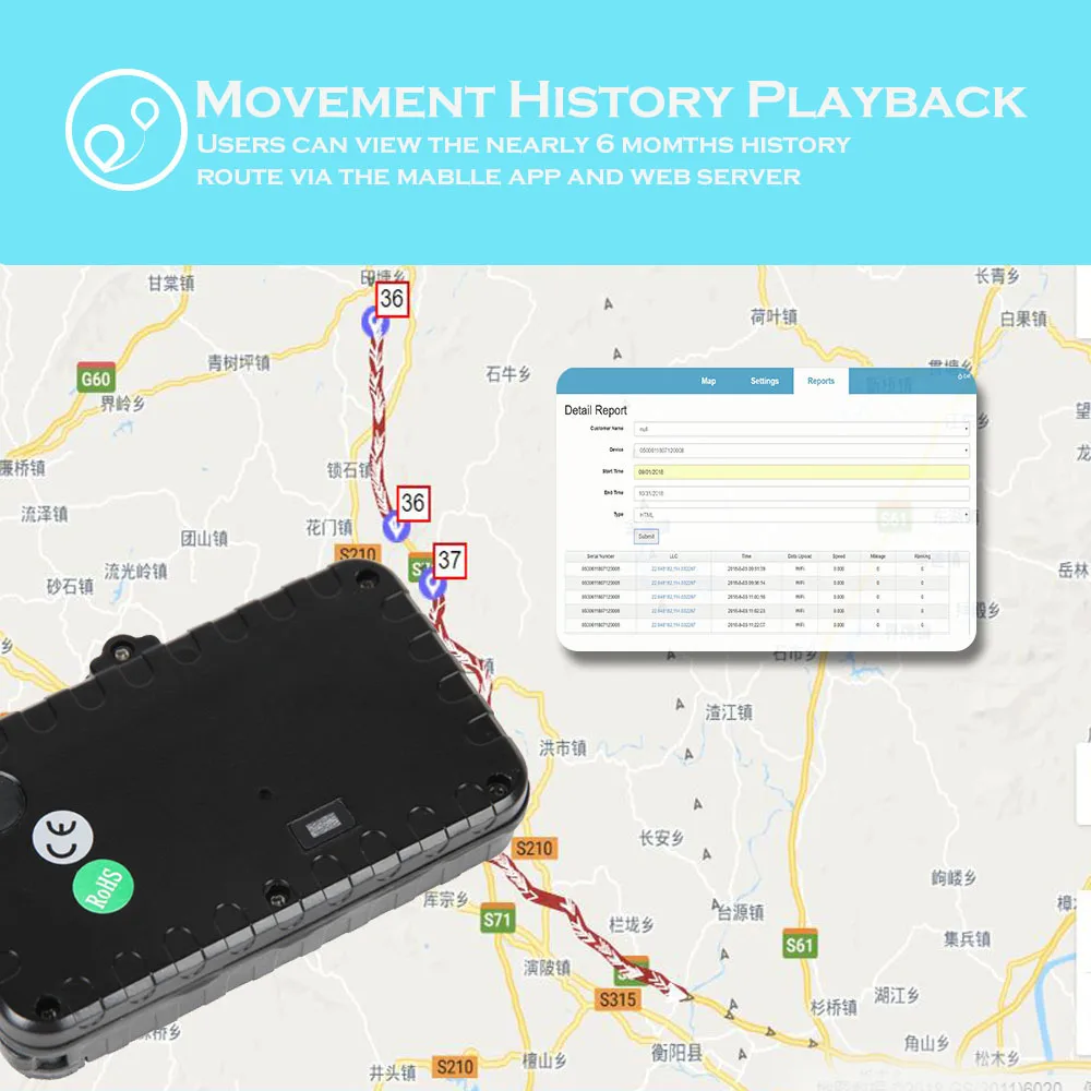 GPS трекер Автомобильный Магнитный локатор автомобильный 90 дней в режиме ожидания