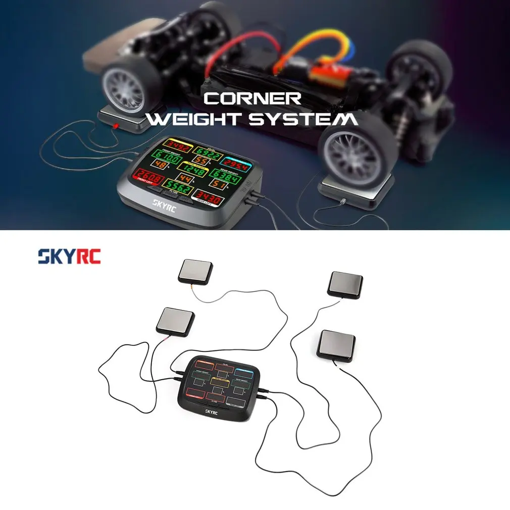 

SkyRC RC Car Corner Weight Balancing Scale System Setup Kit part for 1/8 1/10 1/12 RC Truck Buggy Off-road SK 500015 Accessories