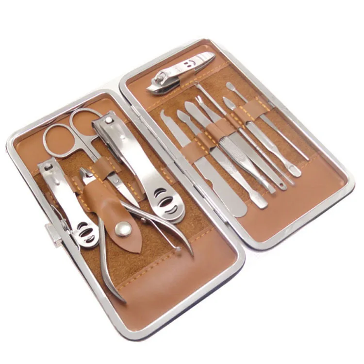 Nail Care Set 12 in 1 Personal Manicure & Pedicure Travelling Groom Tools/Nail Clippers/Pedicure piler/Eyebow clip | Красота и