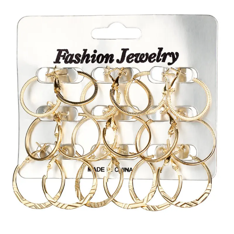 Terreau Kathy Brincos, новинка, 9 пара/лот, Круглый, смешанный размер, круглые серьги, наборы для женщин, вечерние ювелирные изделия, красивые серьги