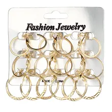 Terreau Kathy Brincos, новинка, 9 пара/лот, Круглый, смешанный размер, круглые серьги, наборы для женщин, вечерние ювелирные изделия, красивые серьги