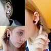 Bouchons d'oreilles en acrylique, 2 pièces/lot, Piercing extensible, noir et blanc, tunnel, jauges, bijoux pour le corps ► Photo 2/6