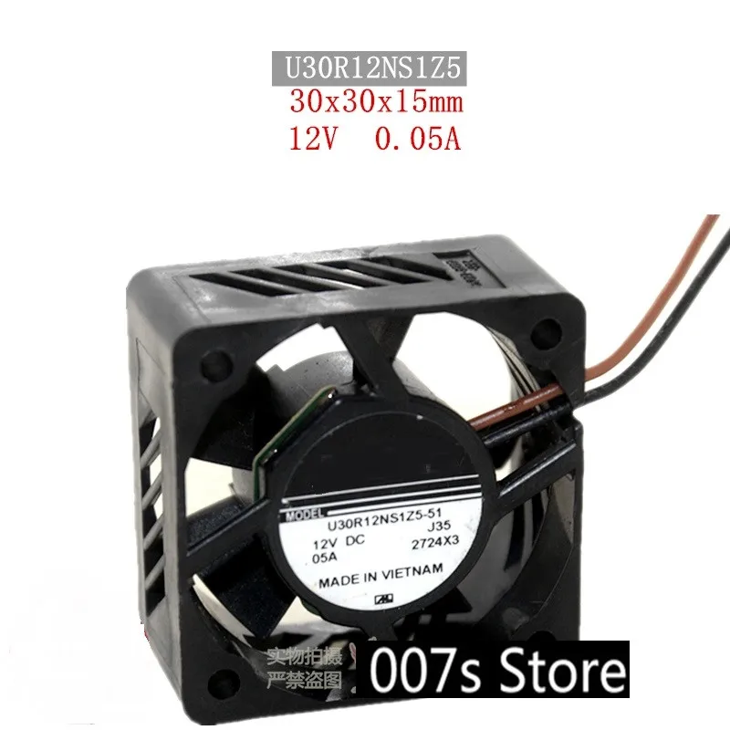 

New Radiator Cooling Cooler Fan For NIDEC 3015 DC 12V 0.05A U30R12NS1Z5-51 30x30x15mm 4.5cm(LINE) 3Pin Hydraulic Bearing