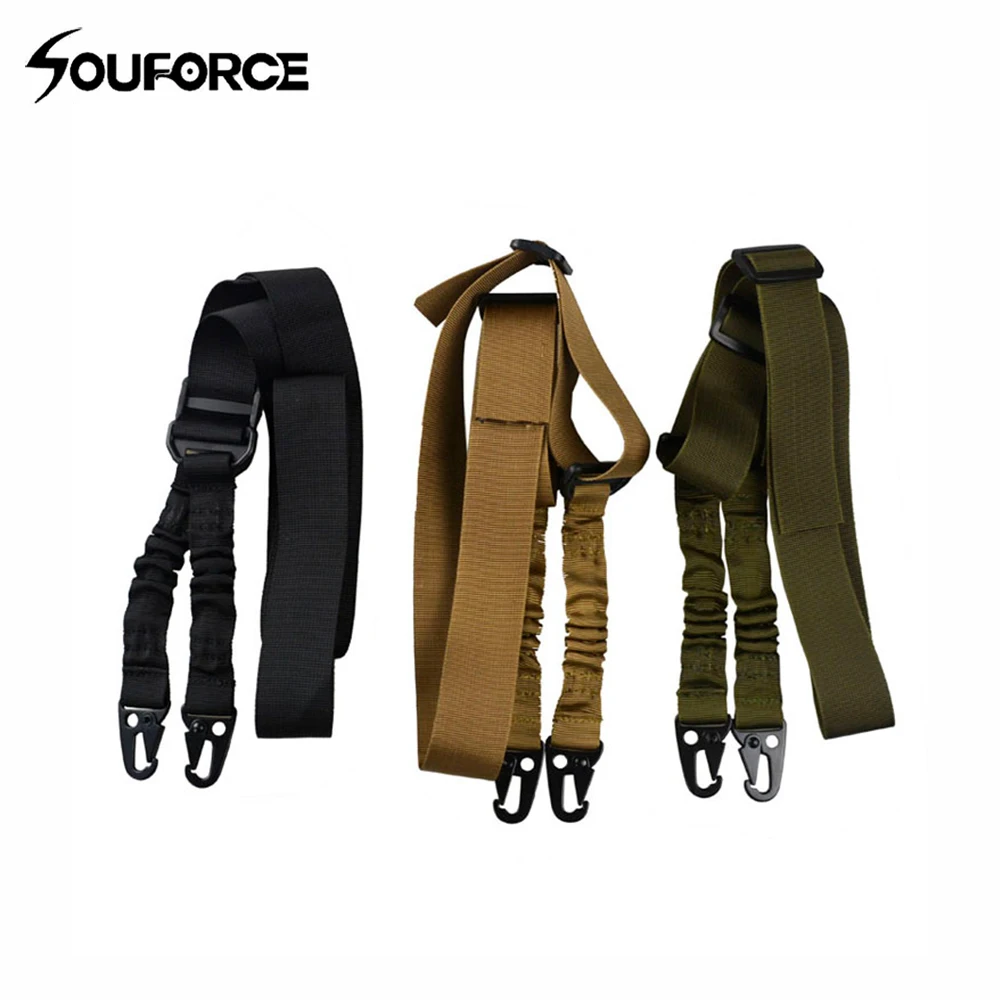

3 Color Two Point Tactical Rifle Sling Adjustable Nylon Multi-function Hunting Gun Strap for Outdoor Tactical Belt