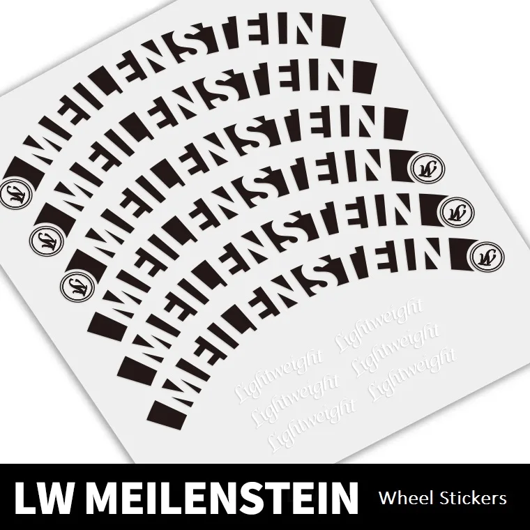 

Two Wheel Stickers Set for LW Lightweight Meilenstein Rim Brake Carbon Road Bike Bicycle Cycling Decals