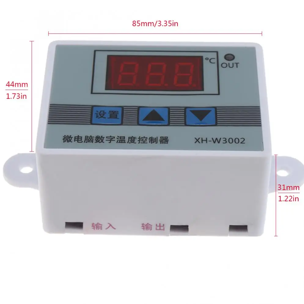 

AC 110V-220V Digital LED Temperature Controller 10A Thermostat Thermostatic Control Switch with Probe Sensor