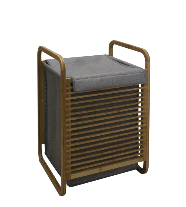 HappyHome الطبيعي نمط خشبية إطار سلة الغسيل الملابس القذرة سلة الحمام سلة الغسيل فرز سلة التخزين