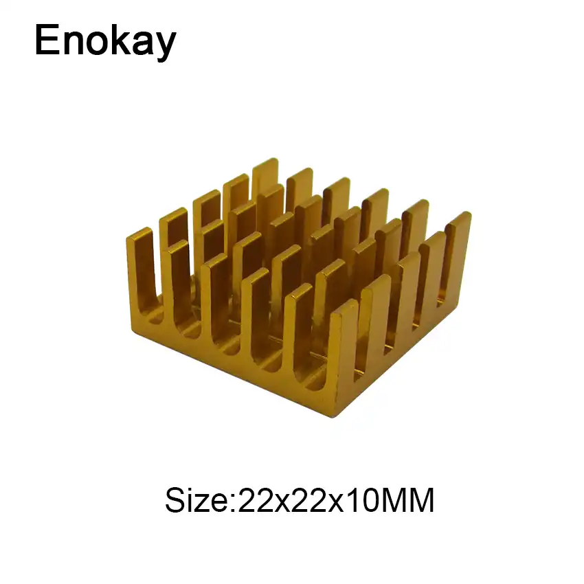 Width 22mm Aluminium Heatsink Anodized Heat Sink Radiator Cooling Gold ALL SIZE
