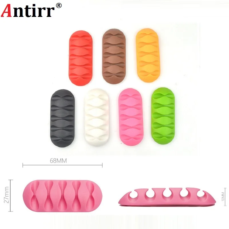 

Cable clip Cable Winder Earphone Cable Organizer Wire Storage Silicon Charger Cable Holder Clips for MP3 MP4 Earphone