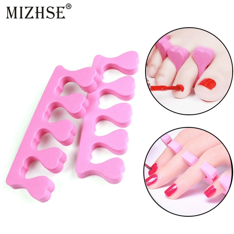 MIZHSE Soft Foam Sponge Toe Separator Finger Separator Nail Art Tools