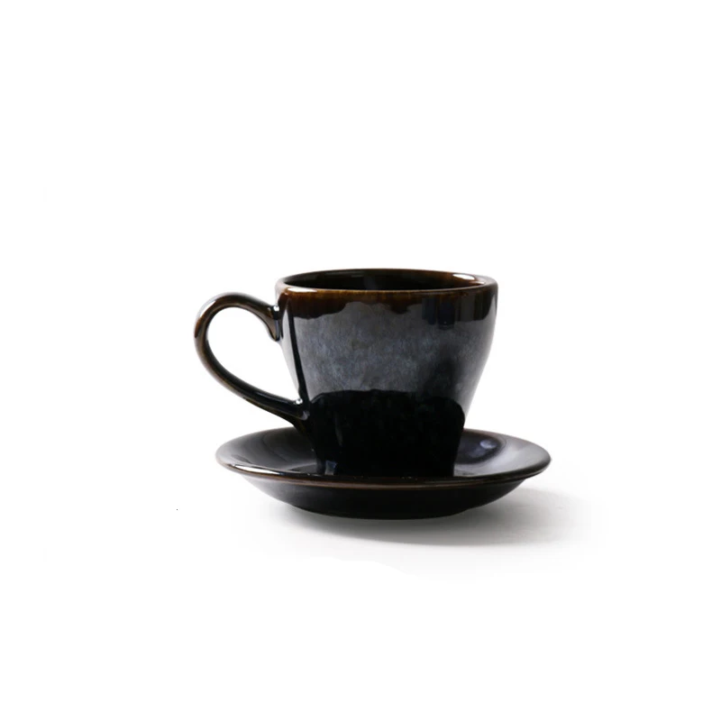 ANTOWALL, керамическая чашка и блюдце, набор, европейская ретро кофейная кружка, простая кружка, домашняя, для воды, послеобеденного чая, сока, чашка - Цвет: 1