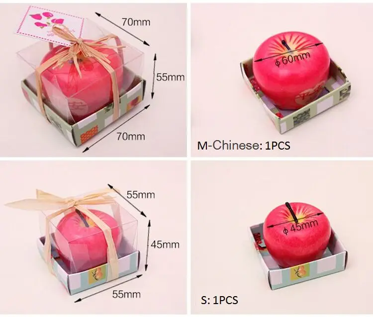 Свеча яблоко Рождество в виде красного яблока свеча создание свеча свет бездымного рождественские свечи подарок украшение свадьба праздник