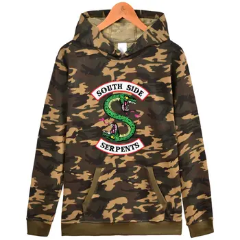 

New 2018 Riverdale Fashion Camouflage Hooded Women/men Winter Hoodies Sweatshirt Casual South Side Camouflage Clothes