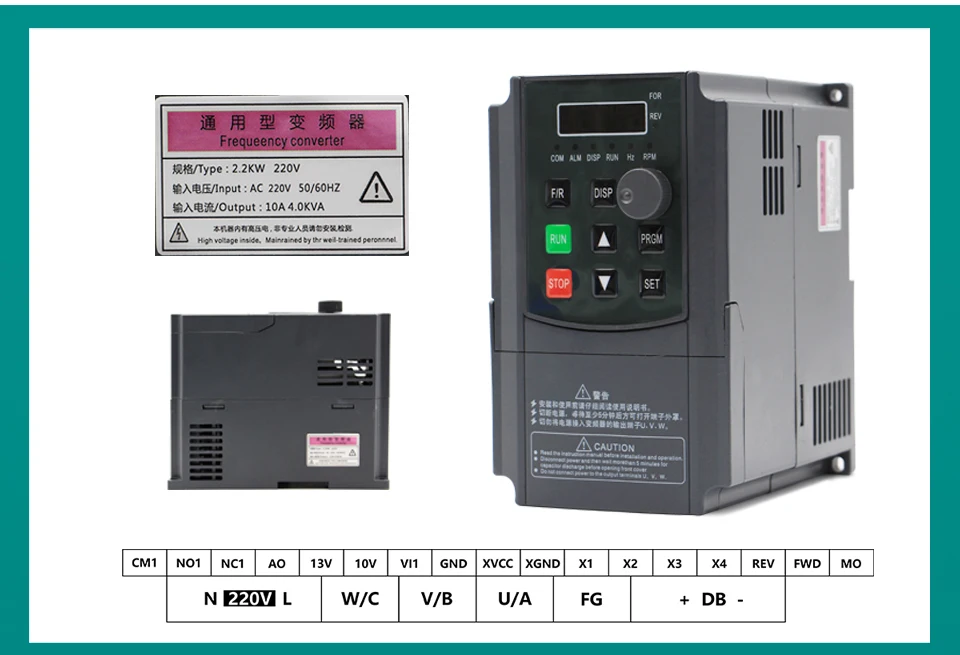 220 В 1.5kw вектор Inveter 2.2kw частотно-регулируемым приводом Инвертор VFD преобразователь частоты частотно-регулируемый привод двигателя шпинделя Управление