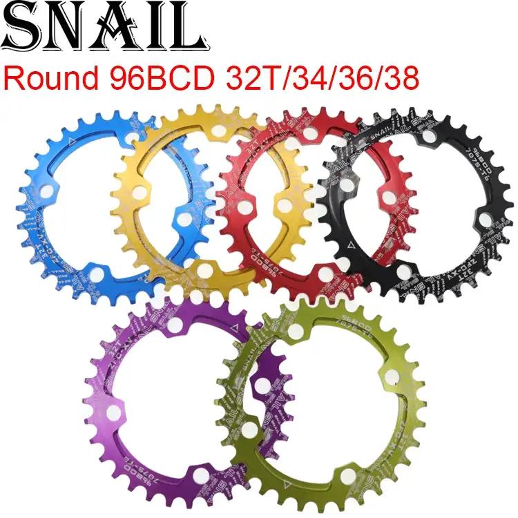 SNAIL 32 34 36T MTB Bike Single Narrow Wide Oval Chainring Chain Ring BCD 96mm