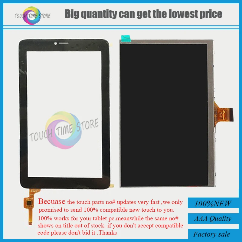 

New Touch screen lcd display For 7" Alcatel One Touch Pixi 3 7.0 9002X 3G Tablet Digitizer glass replacement Panel Sensor