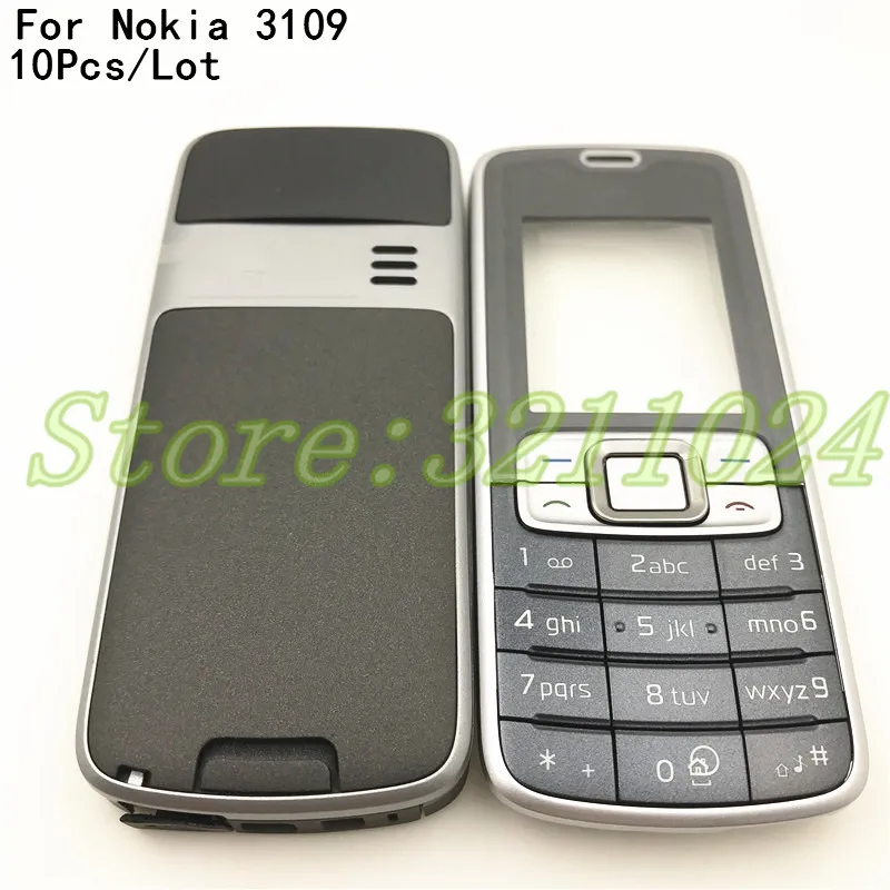 10 шт./лот новый корпус чехол для Nokia 3109c 3109 полный мобильный телефон с английской и