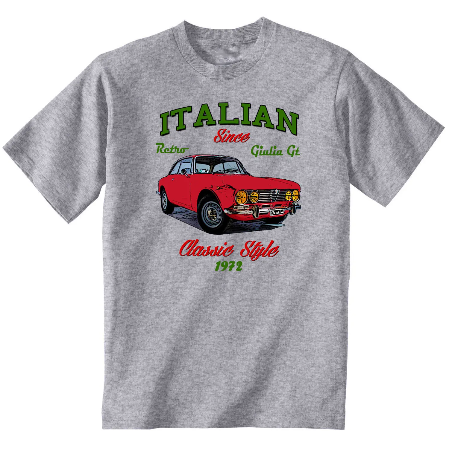 Старинные итальянские автомобиля ALFA ROMEO GIULIA GT 2000 VELOCE-новый хлопок Футболка Скидка