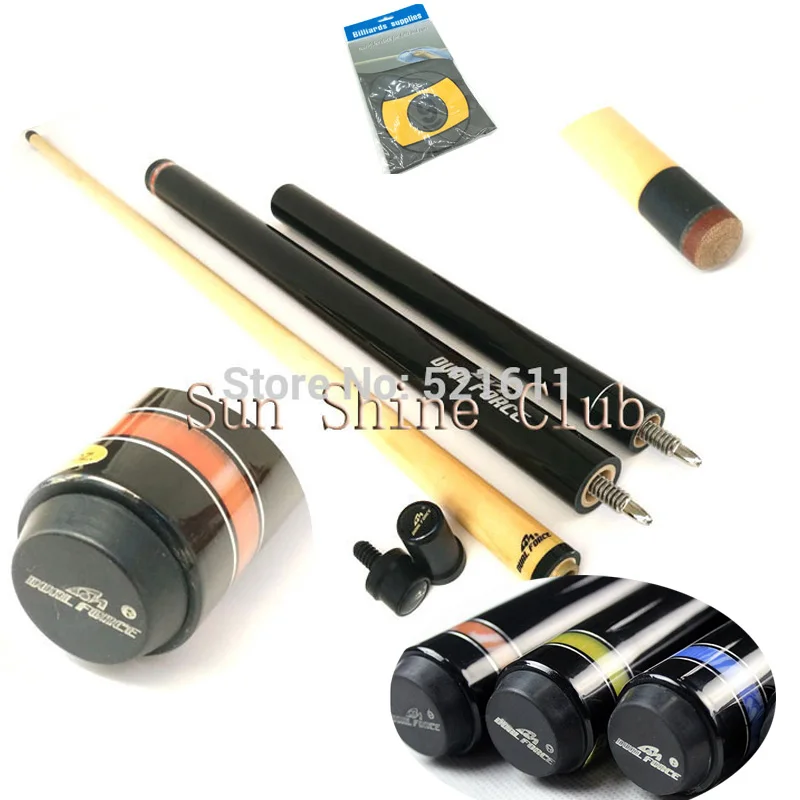 

Free shipping Mezz Billiard Pool Punch&Jump cue with 13mm tip 1/2 joint Maple Jump-Break 3/4 cue stick with red/yellow/blue