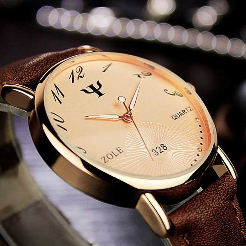 

YAZOLE Top Brand Luminous Wrist Watch Fashion Men's Watch Brown Men Watch Waterproof Sport Watches Clock relojes hombre relogio
