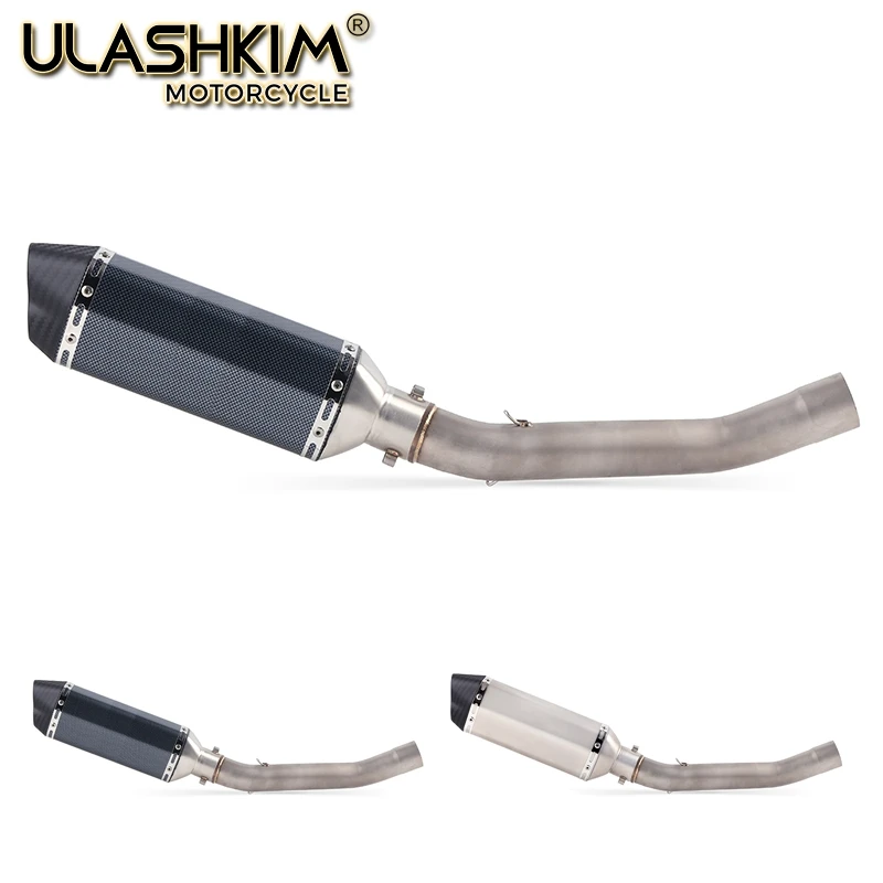 

Motorcycle Exhaust Muffler Escape Middle Link Mid Pipe Full System Slip On For Kawasaki Z750 Z 750 With DB Killer