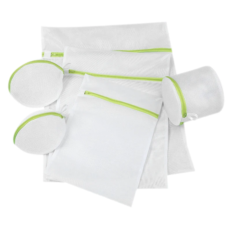 

2019 New Washing Home Use Green Six-piece Underwear Bra Wash Bag Thickening Fine Mesh Laundry Bag Machine Wash Special Mesh Bag
