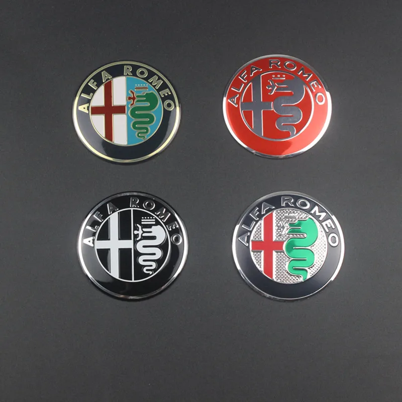 

1pcs 5.6cm 50mm black color Alfa Romeo GT CAR Tyre Wheel Center Hub Cap Sticker Emblem Badge Decal Fit For Free shipping